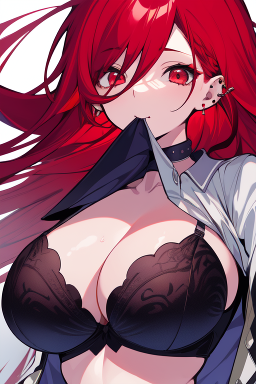 Sexy red hair anime girl - Sexy Anime Girl - Magnet