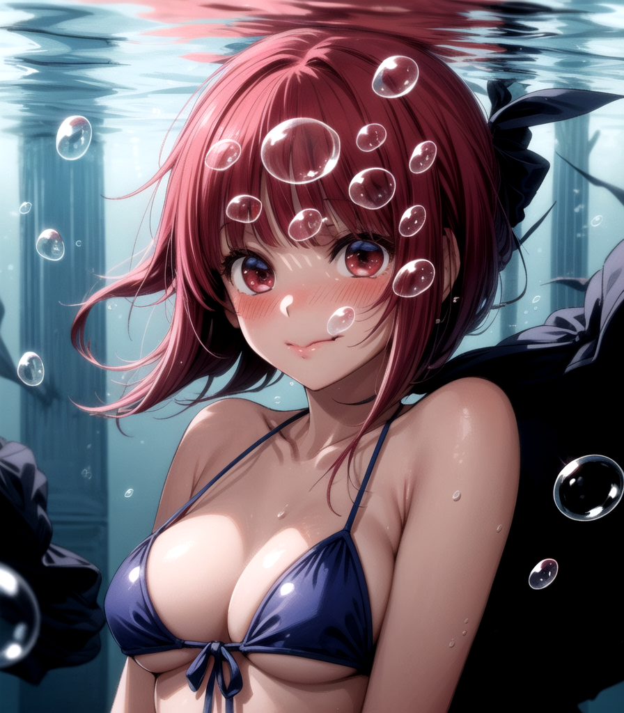 Ai Art Akane Oshi No Ko Holding Breath Underwater By Tommy Pixai Hot Sex Picture