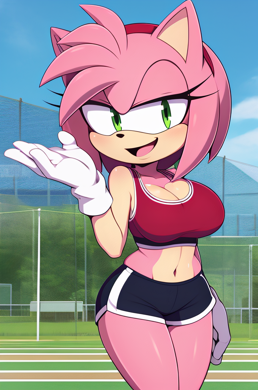 AI Art: Amy Rose by @SilverSoul | PixAI