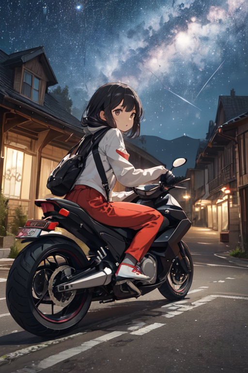 Anime girl outlet motorbike