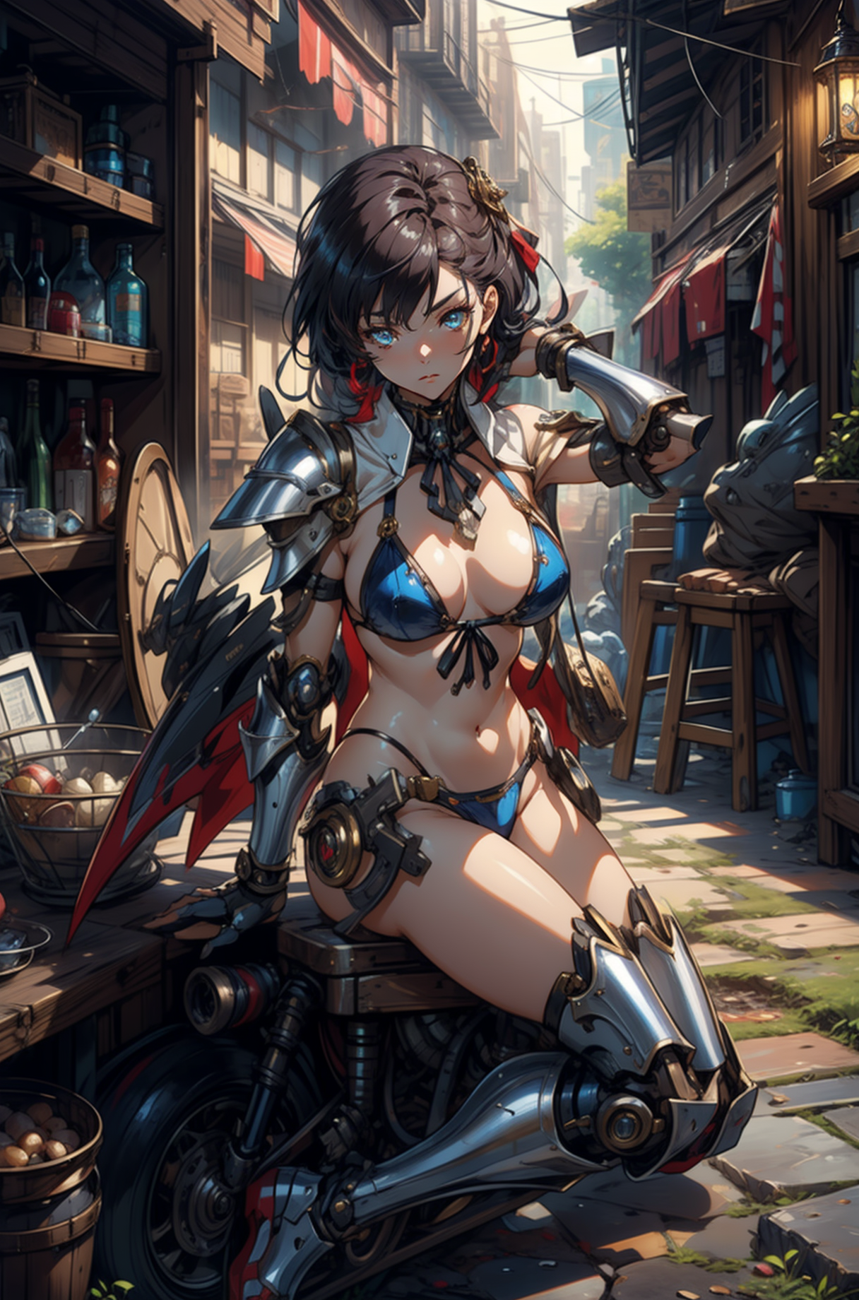 AI Art: mecha woman warrior android by @HONDA1586880711094053727XV | PixAI