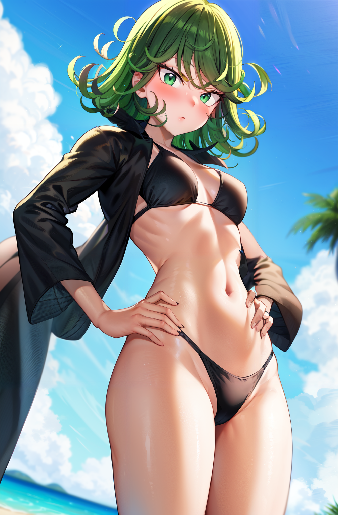 AI Tatsumaki bikini OFgirlsAI PixAI