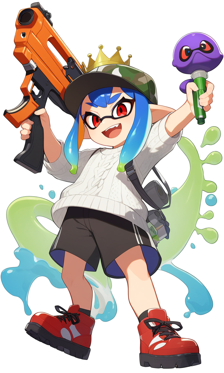 AI Art: 「スプラトゥーン3」 - インクリング・ボーイ by @明るい狐魔法使い様 | PixAI