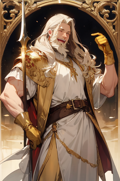 AI 작품: Sun God 작성자: @voignar | PixAI