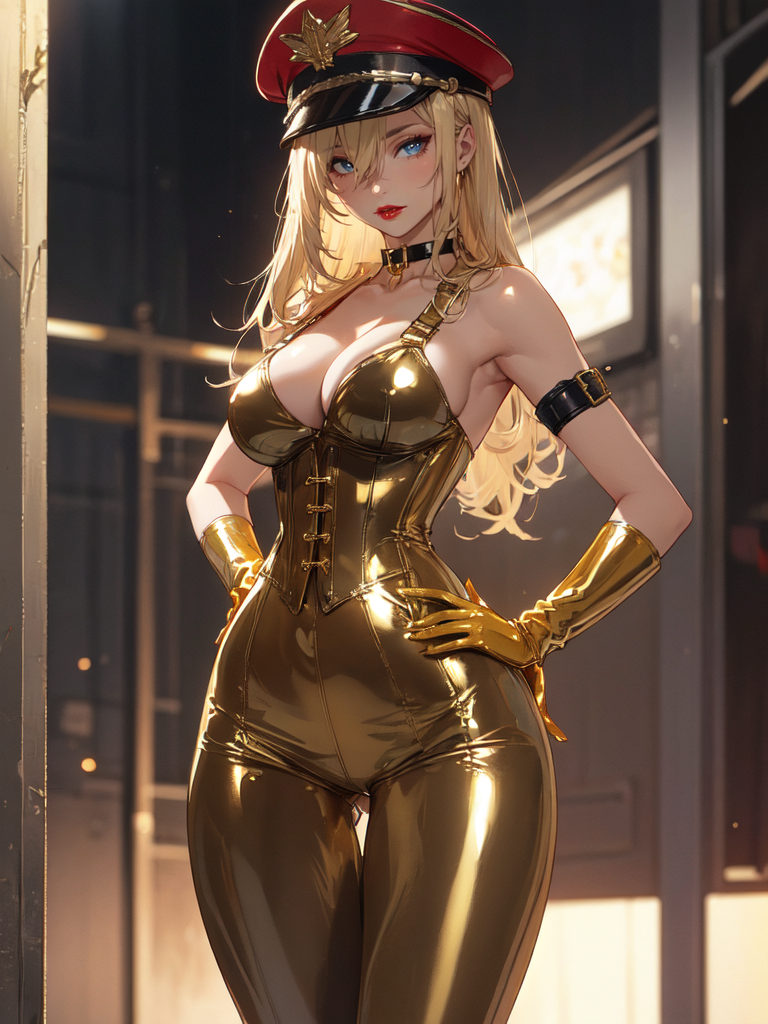 AIイラスト: Gold Latex Mistress 作者 @Anonymous | PixAI