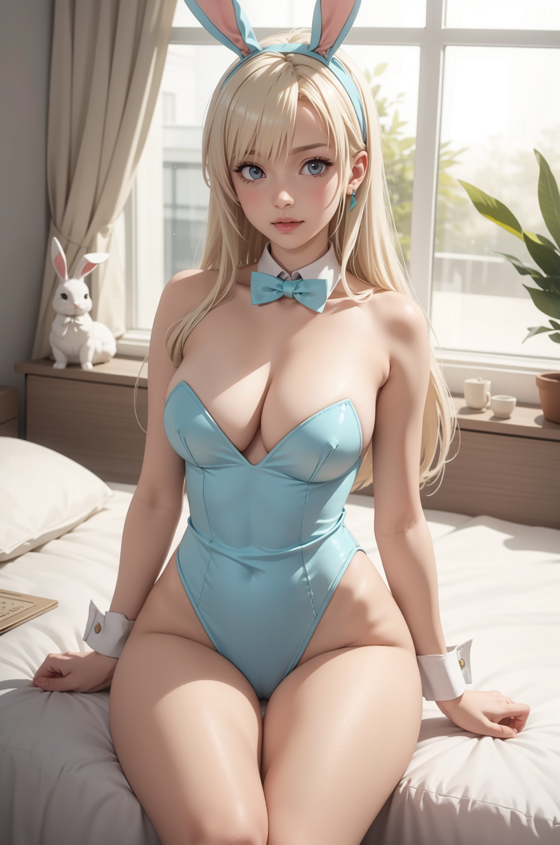 AI Art: Blue Archive - Asuna (Bunny Girl) 01b by @EggsWhySea | PixAI