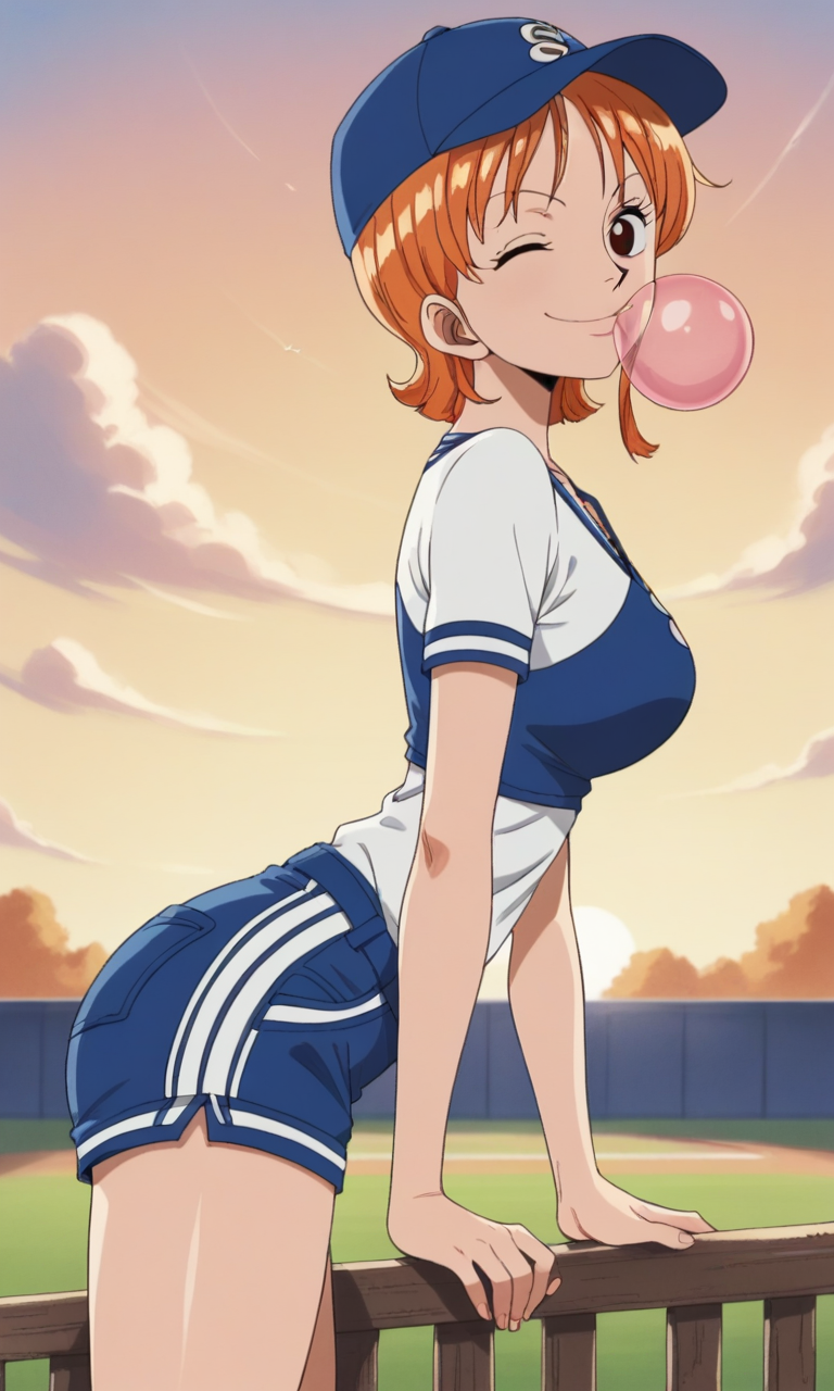 AI Art: Nami Baseball Girl by @Vepr | PixAI