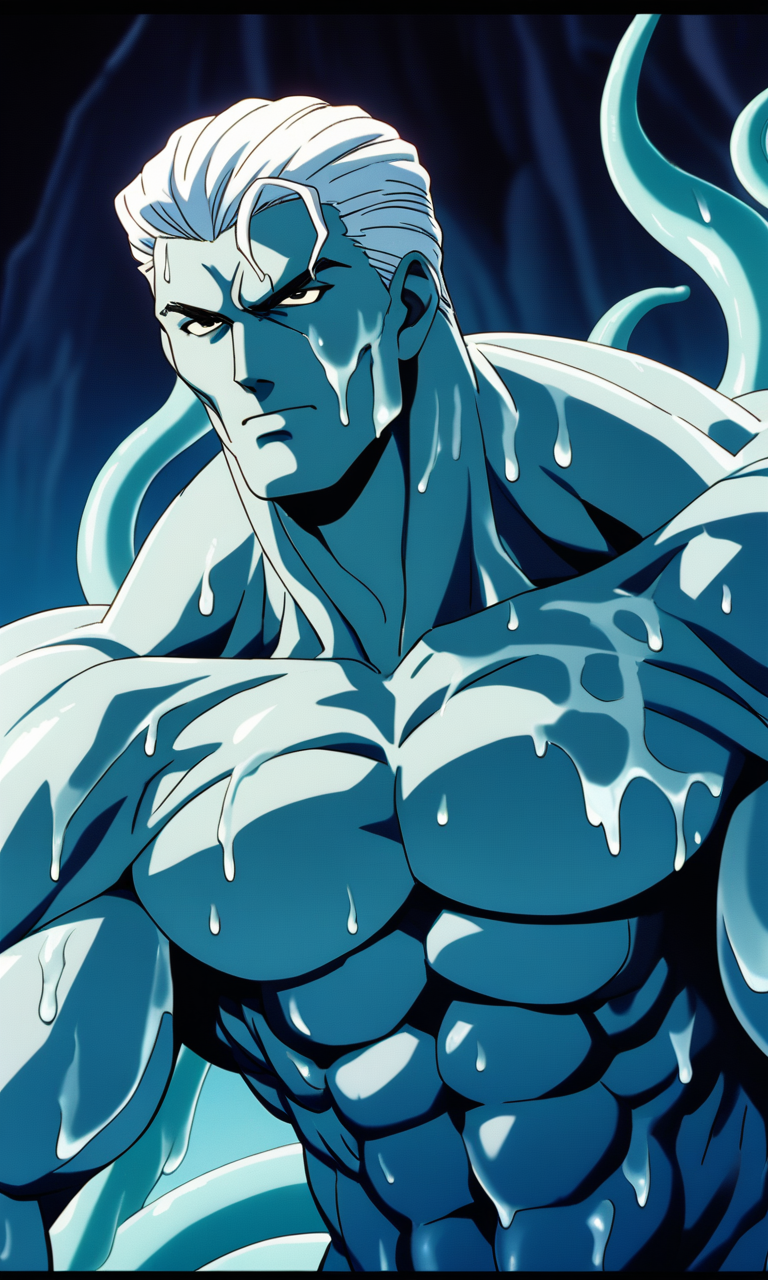 AI Art: White Slime Muscular Male XL by @N-toshi sakai | PixAI