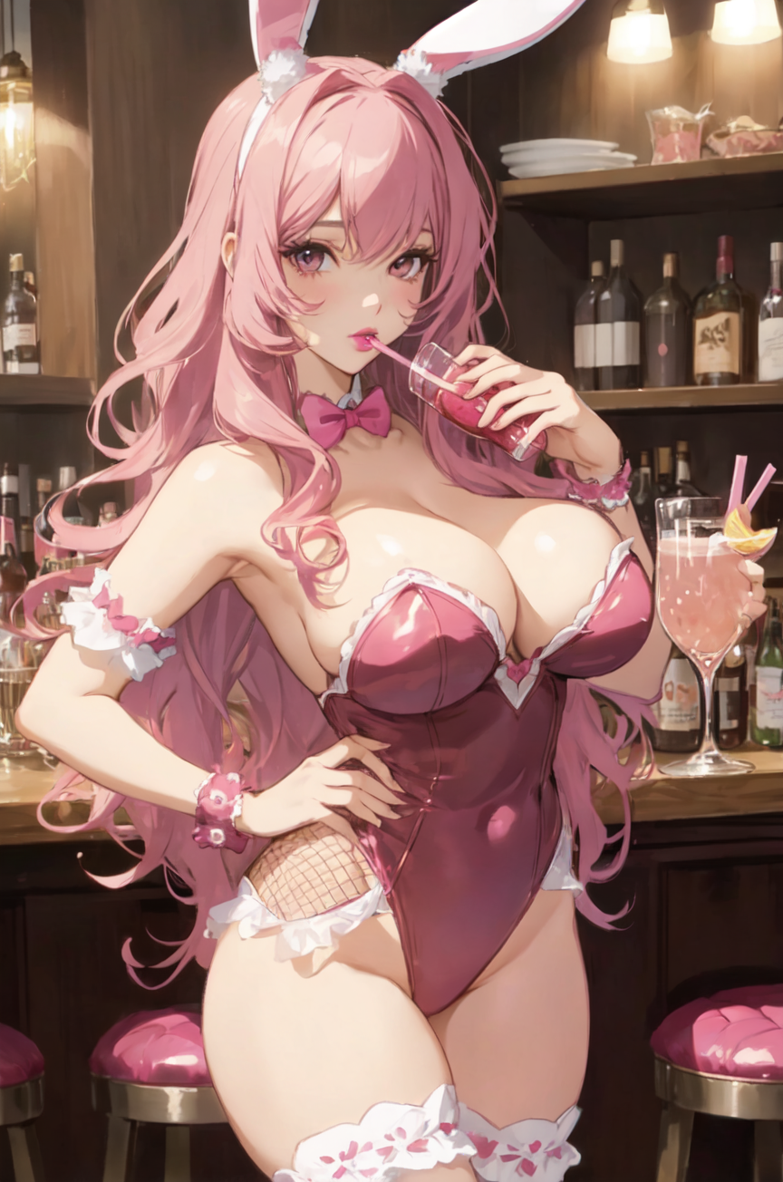 AI Art: NSFW Pink Bunny Girl #2 by @NSFW gallery | PixAI