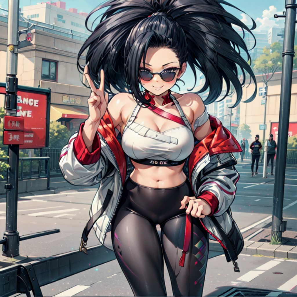 AI Art: Casual Momo Yaoyorozu by @Vepr | PixAI