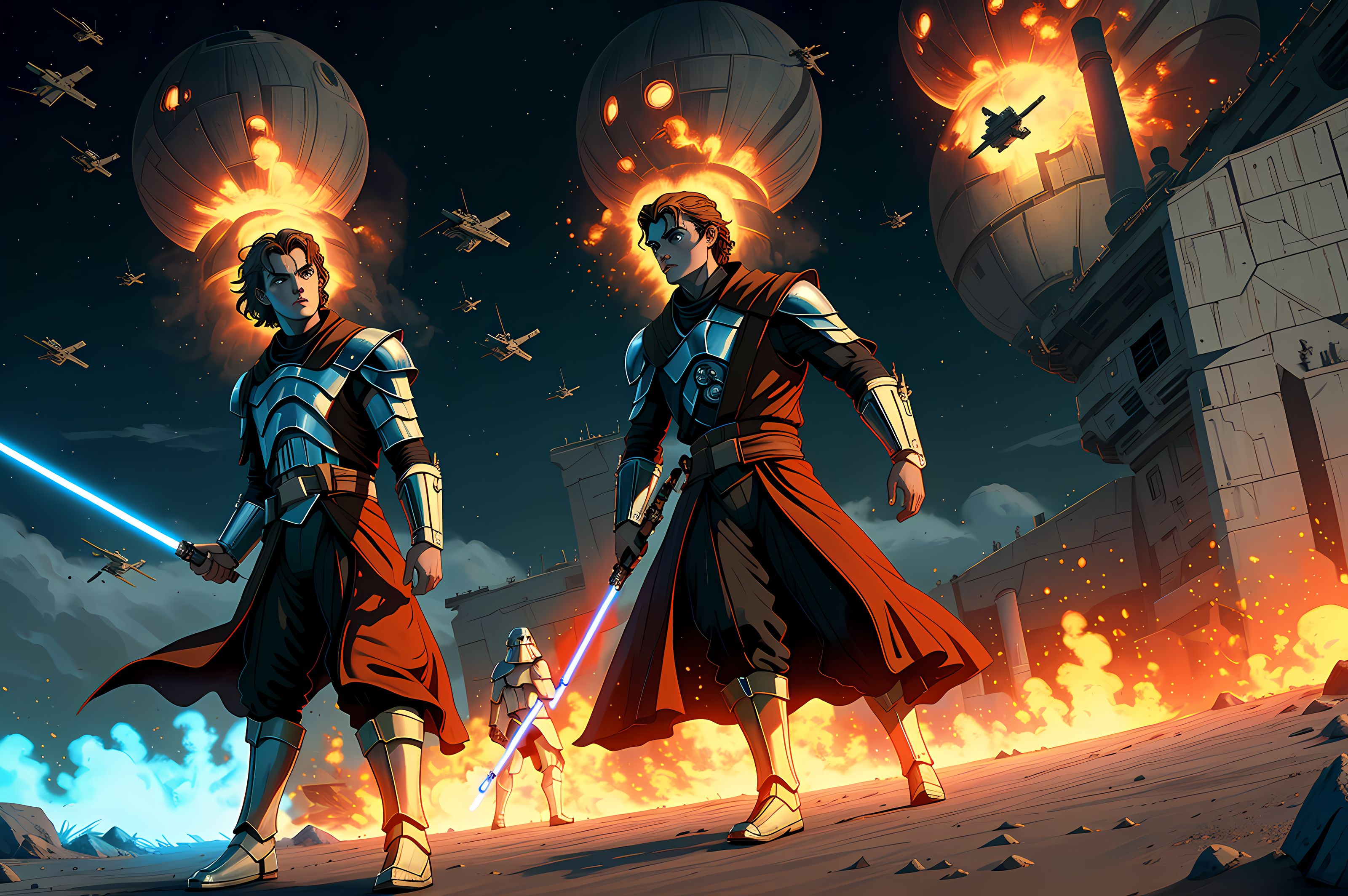 AI Art: Star wars - Attack of the clones by @Kon | PixAI