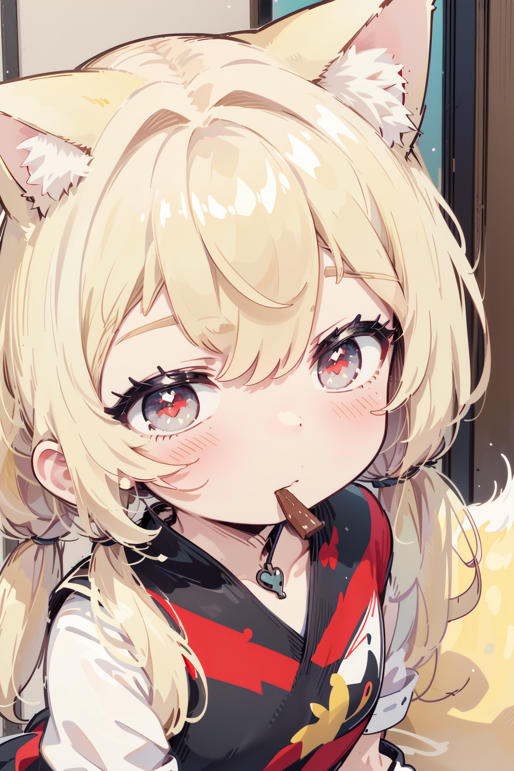 AI Art: fox girl 68 pocky game ver.2 by @猫嬢爛 | PixAI