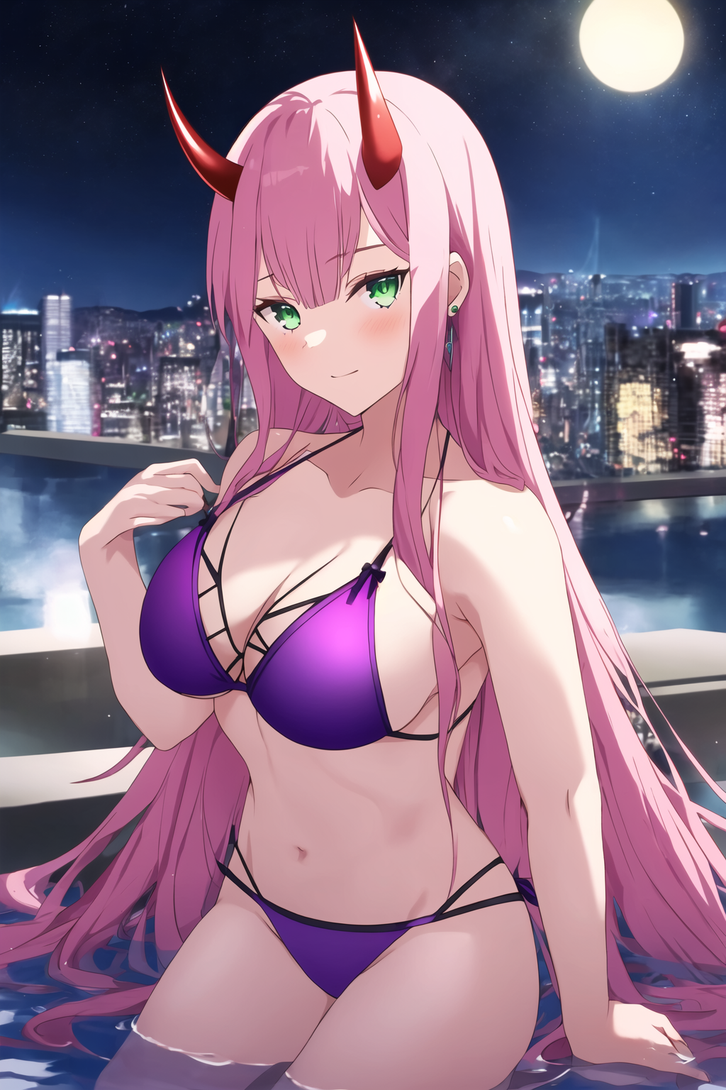 AI Art: Zero Two Bikini by @stolyarvan | PixAI