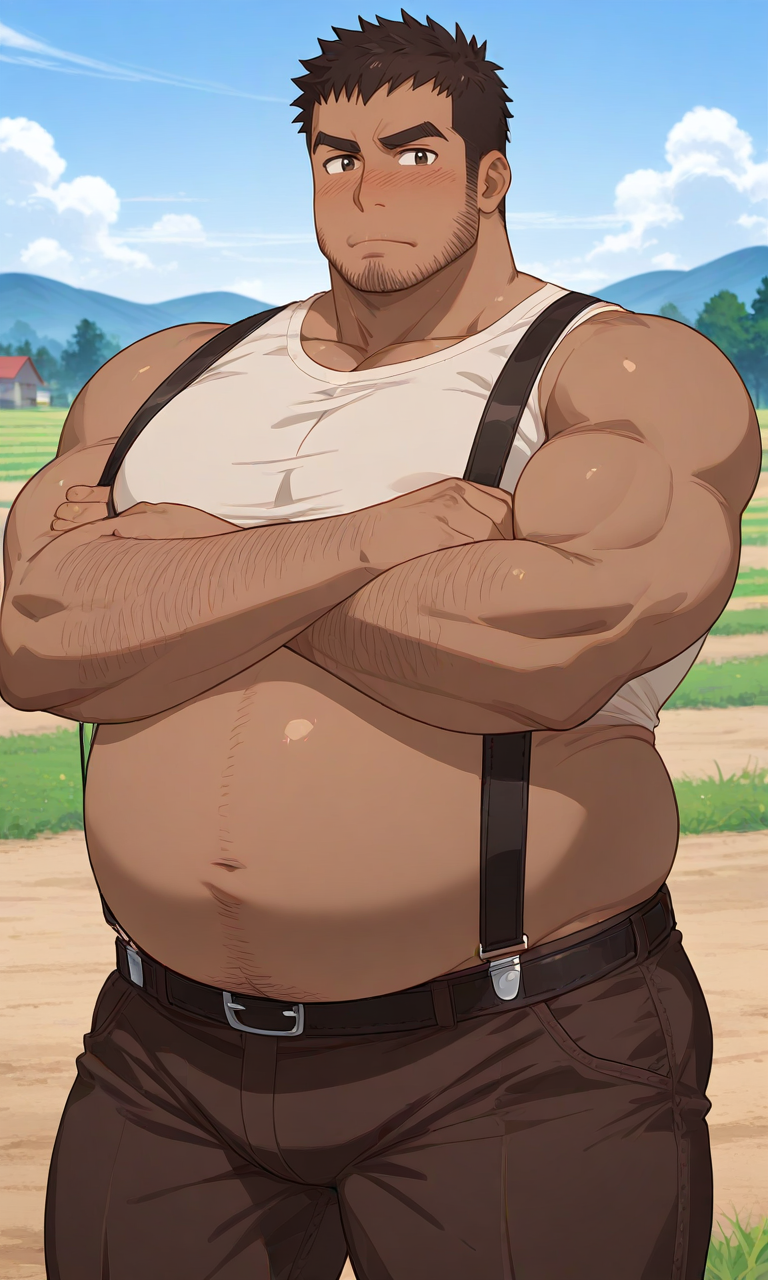 AI Art: Bara Farmer's Belly 4 by @MrBolo | PixAI