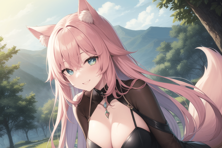 Ai art mountain view by haru pixai anime ai art generator for free