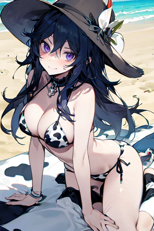 AI Art Cow Print Bikini Hex Maniac by OKC PixAI