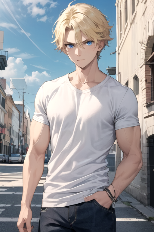 Cute Anime Boy Hair (Blonde)