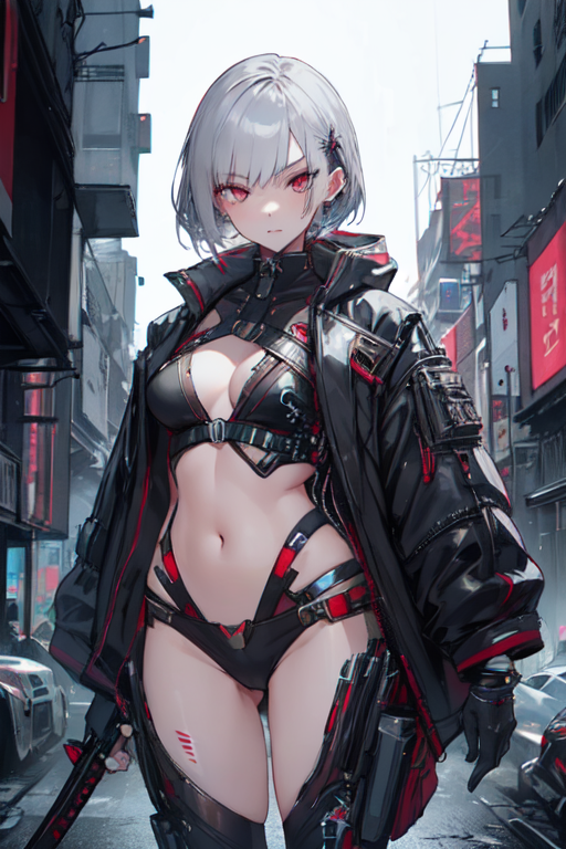 Girl Cyberpunk Somachi MF96 - Illustrations ART street