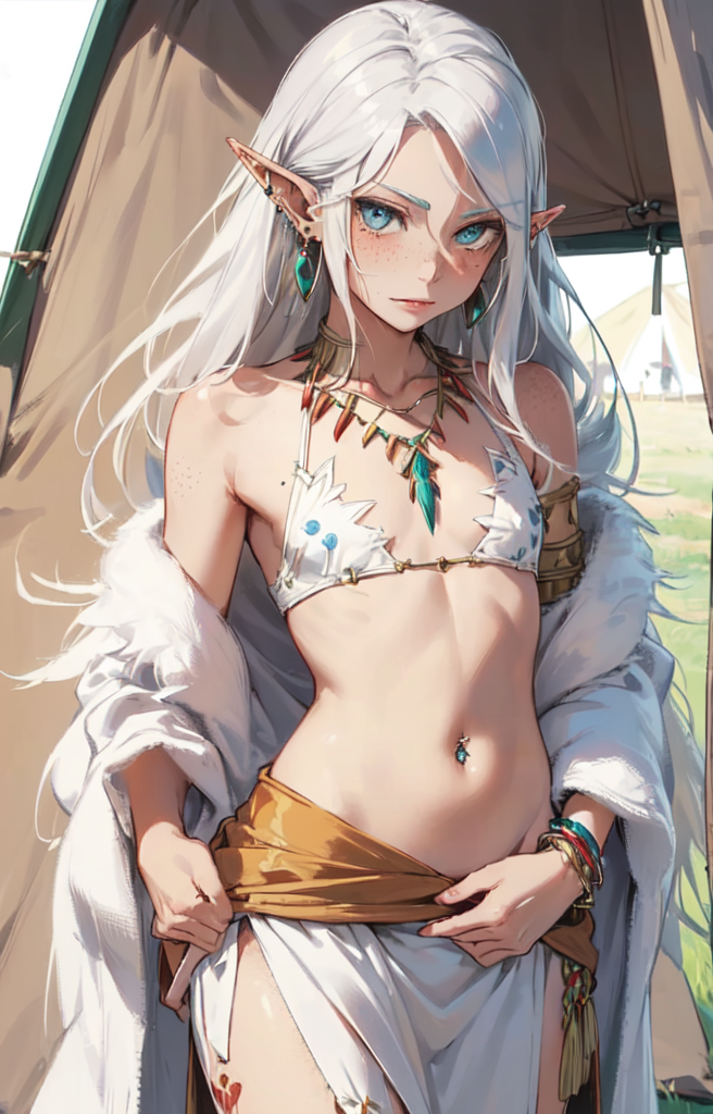 AI Art LoRA Model: very small breast, Elf, Female, androgyn, v