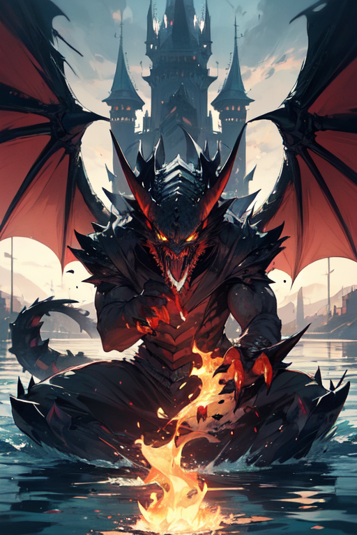 dark fantasy art dragon