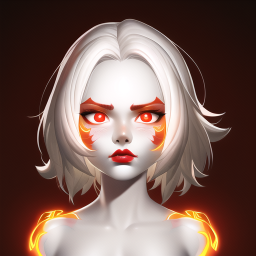 ArtStation - white hair girl character design