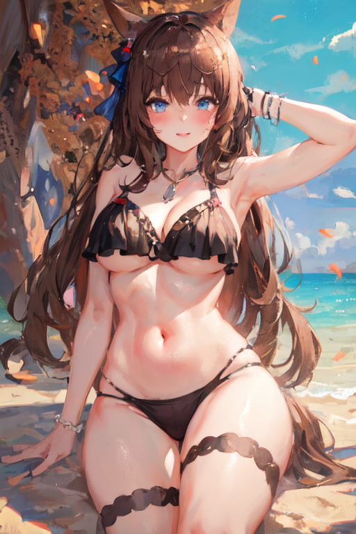 cute beach nude post created by asulikav | Tensor.Art