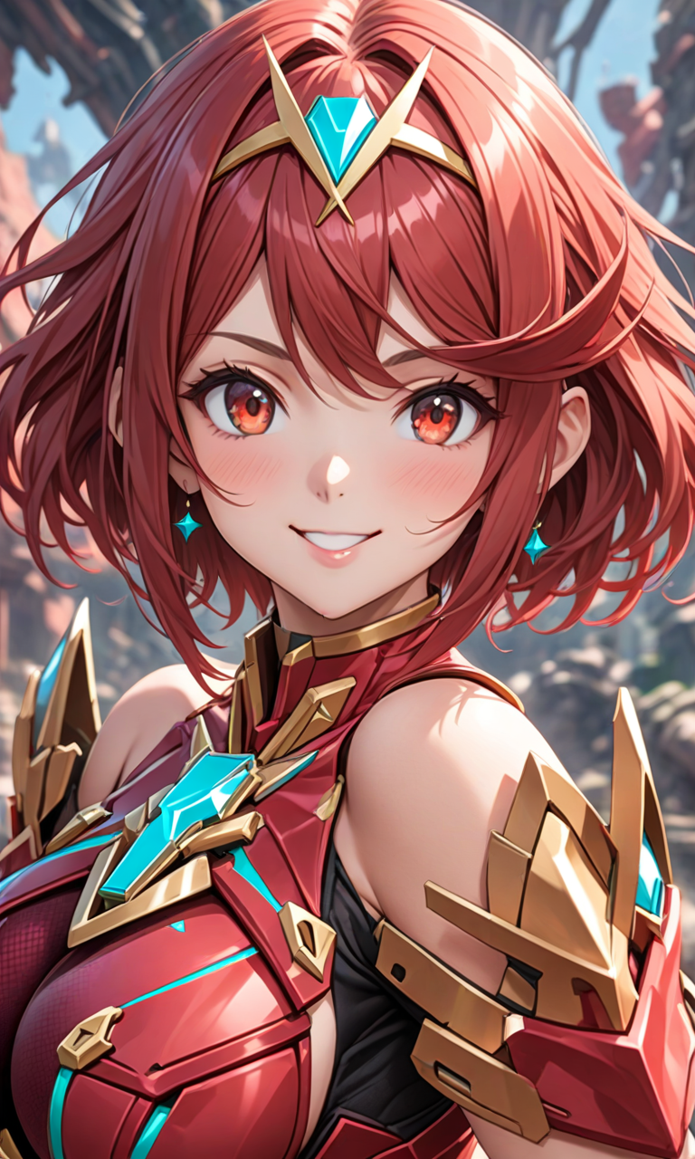 作品名稱: Pyra ホムラ (Xenoblade2 ゼノブレイド2) 作者 @りょう | PixAI