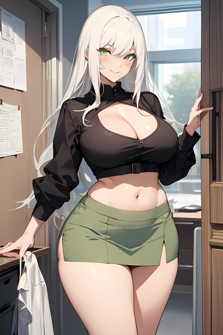 AI Art: THICC office MILF big boobs by @Sujiro Kimimame | PixAI