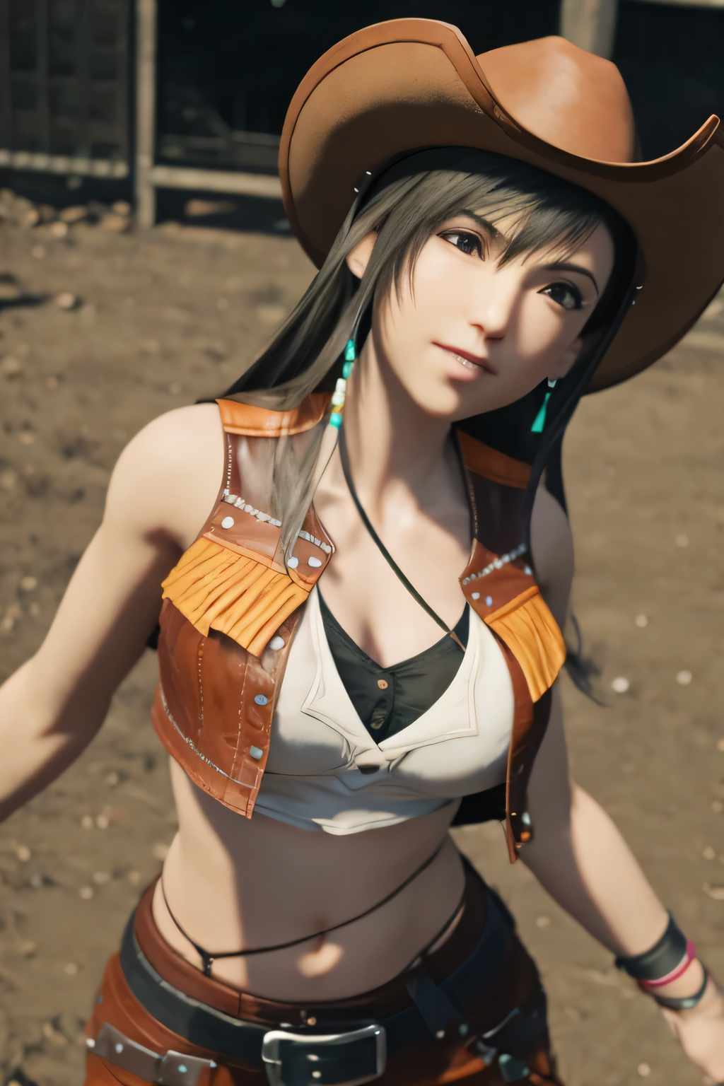 AI Art LoRA Model: Cowgirl Tifa Lockhart | PixAI