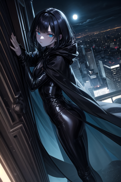 Underworld - Blue Eyed Selene - Black Leather-Like Body Suit