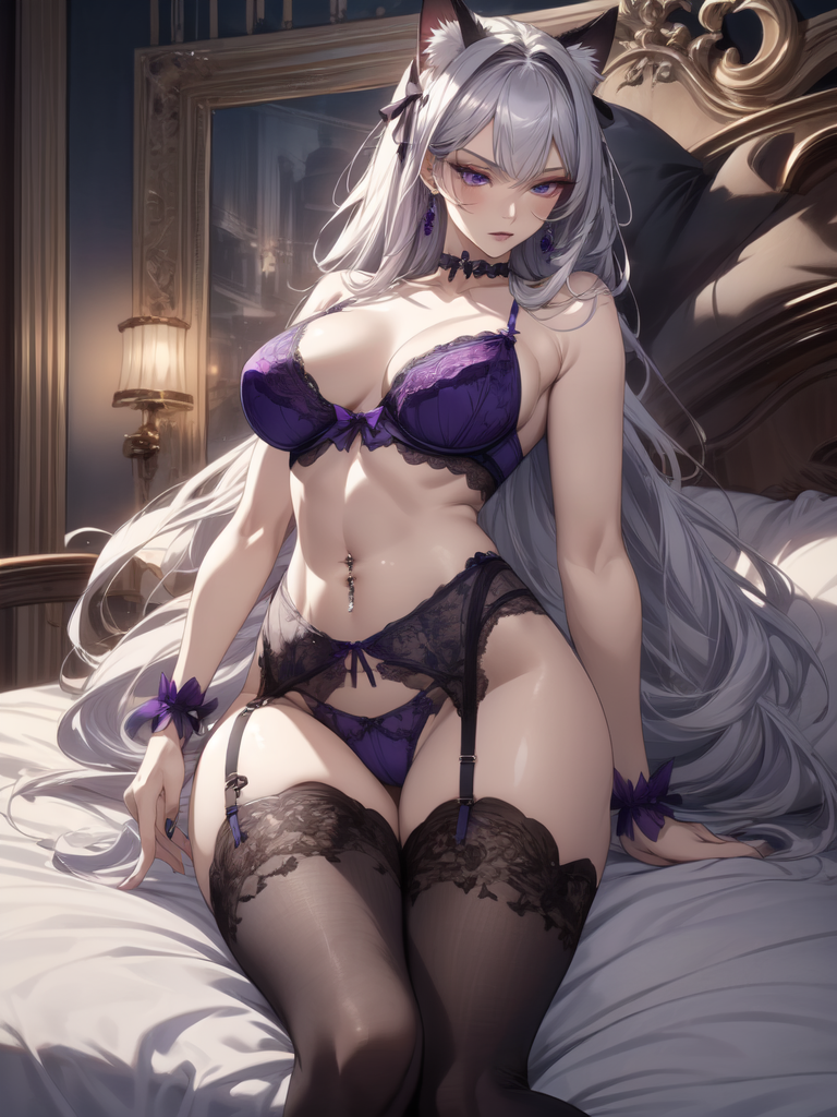 AI Art Neko Lingerie by Mobile Neko AI PixAI