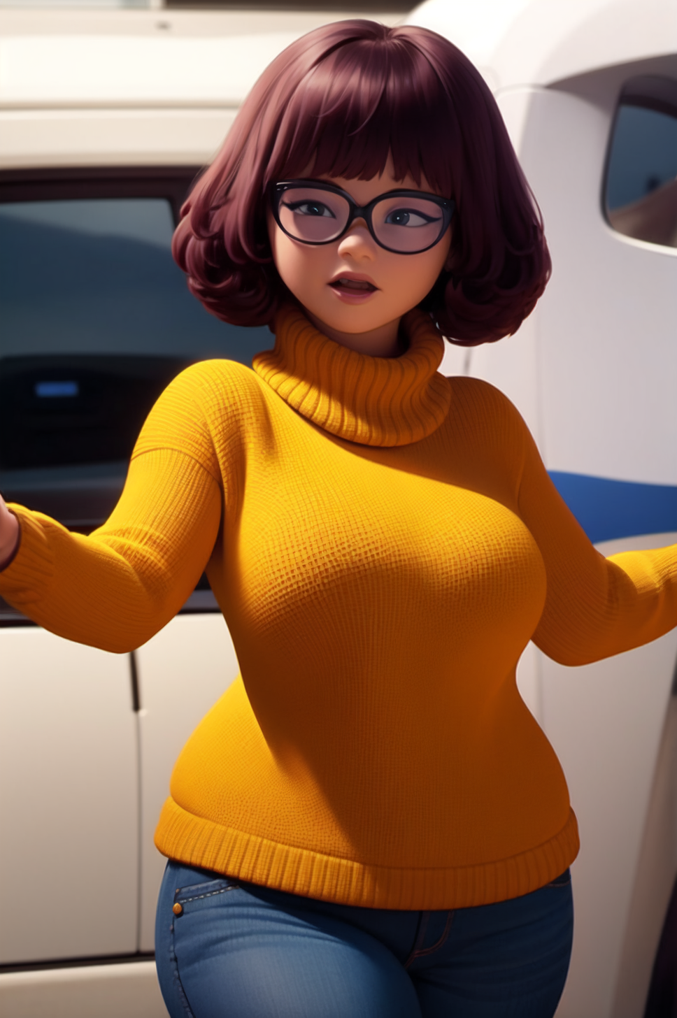 Orange sweater outlet velma