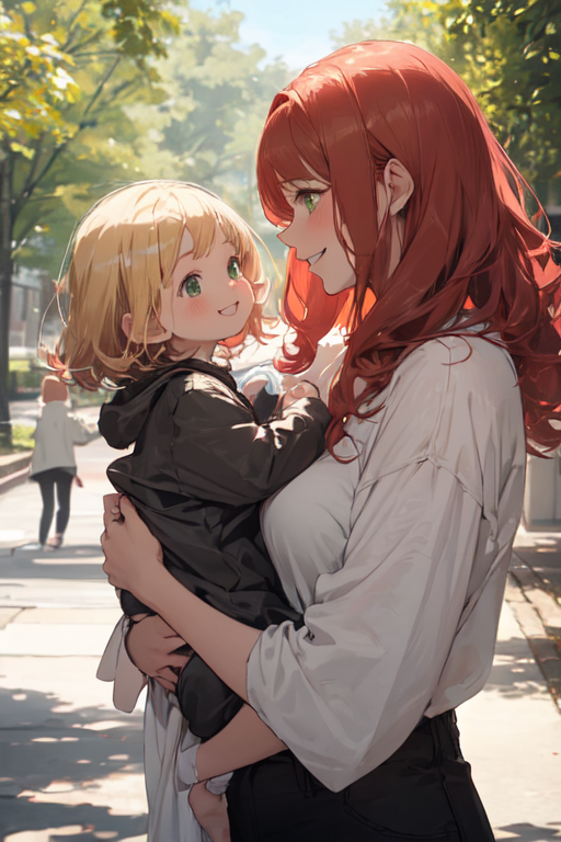 AI Art mom and daughter por katsumi PixAI