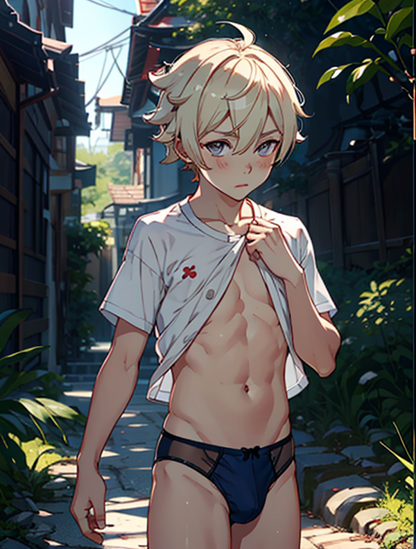 boys cute nude 作品名稱: cute boy showing abs 作者 @Anonymous | PixAI