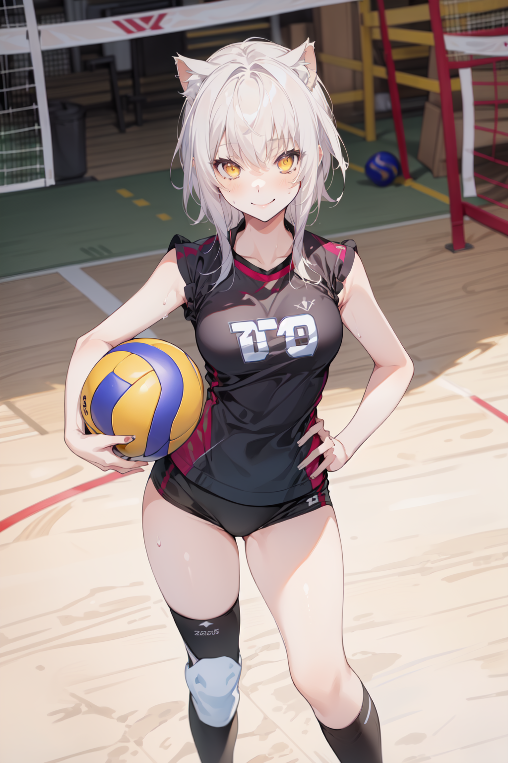 AI Art: Koneko Toujou - Volleyball Uniform 03 by @Crimson Dragon | PixAI