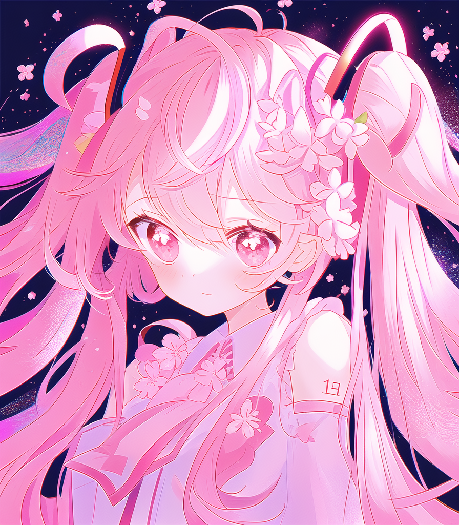 AI Art: sakura miku by @living | PixAI