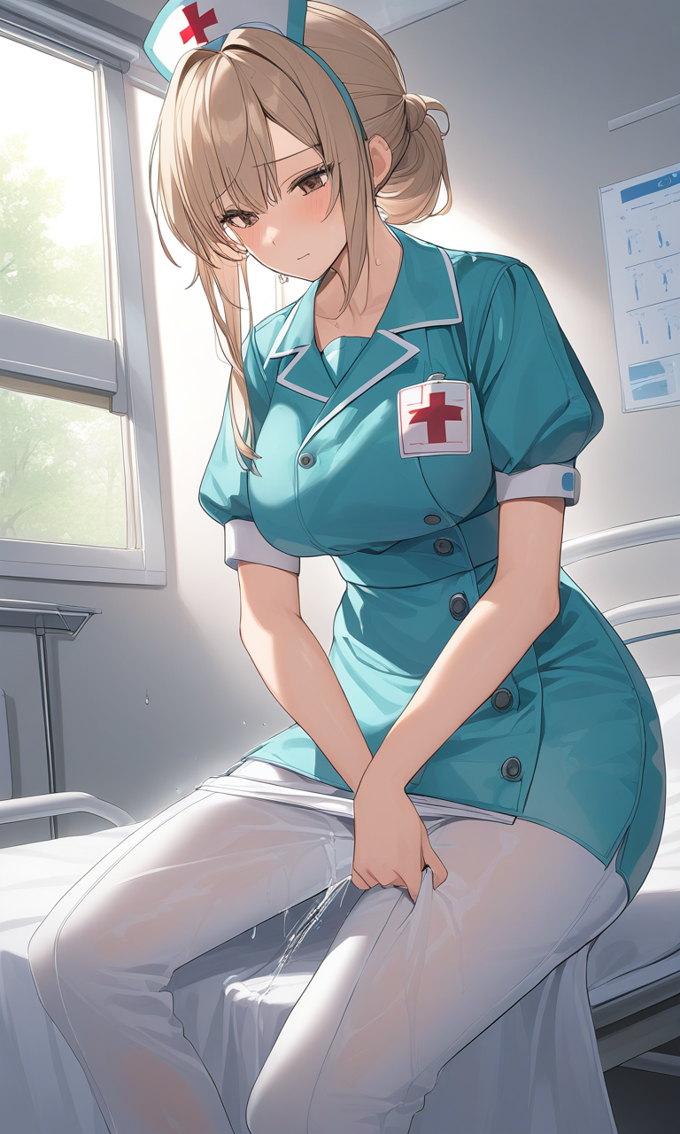 看護師お漏らし AI Art: おもらし看護師 by @poliaaa | PixAI