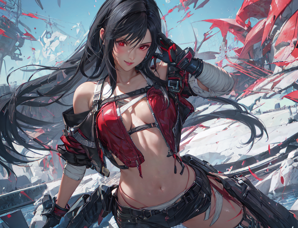 AI Art: Tifa Sexy Red by @Intrham | PixAI