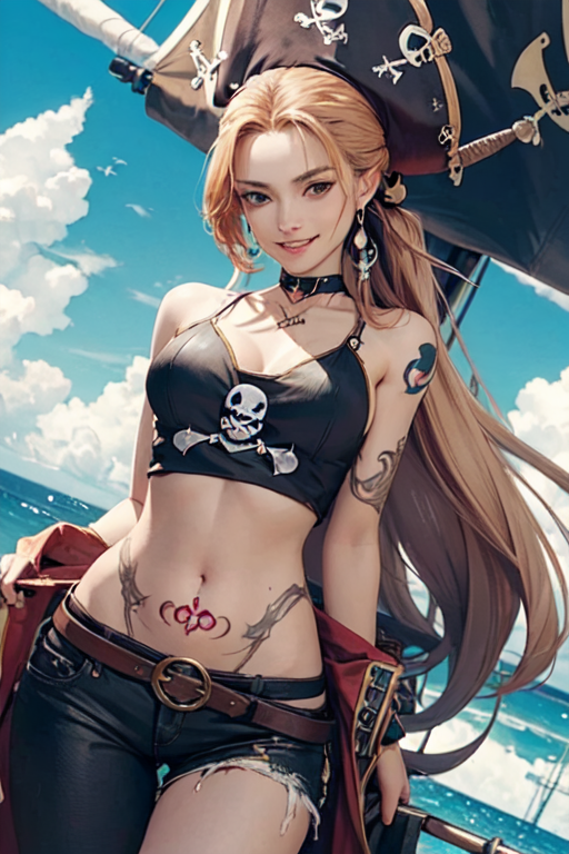 Premium AI Image  pirate anime girl AI generated