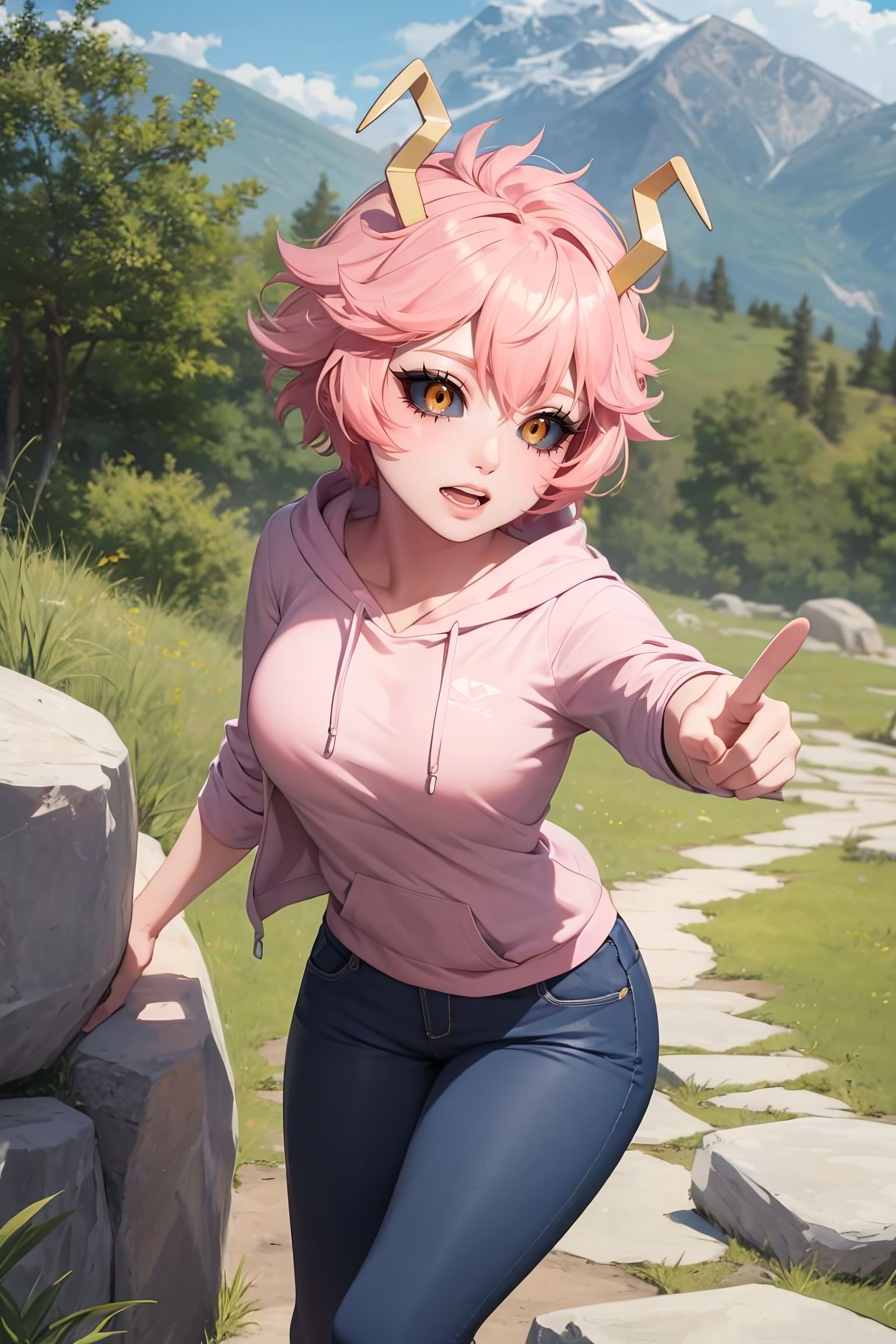 AI Art LoRA Model: Mina Ashido (My Hero Academia) | PixAI