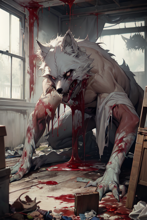AI Art: Zombie werewolf by @user-simple23 | PixAI
