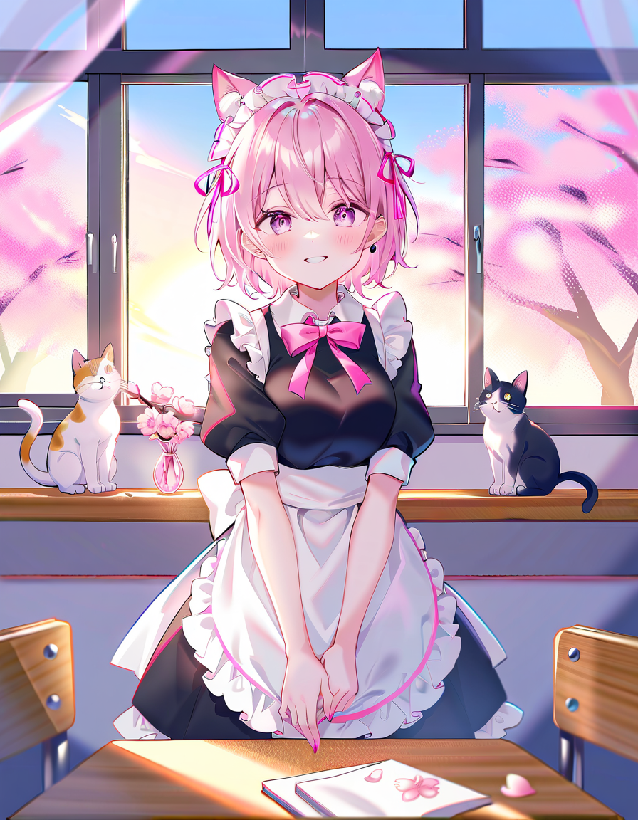 AI Art: Cat maid 18 by @Suni-Chan | PixAI