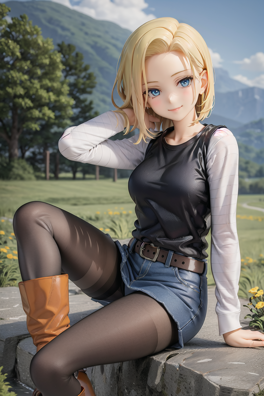 AI Art: Android 18 Cute - Dragon Ball Z by @AnimePVC | PixAI