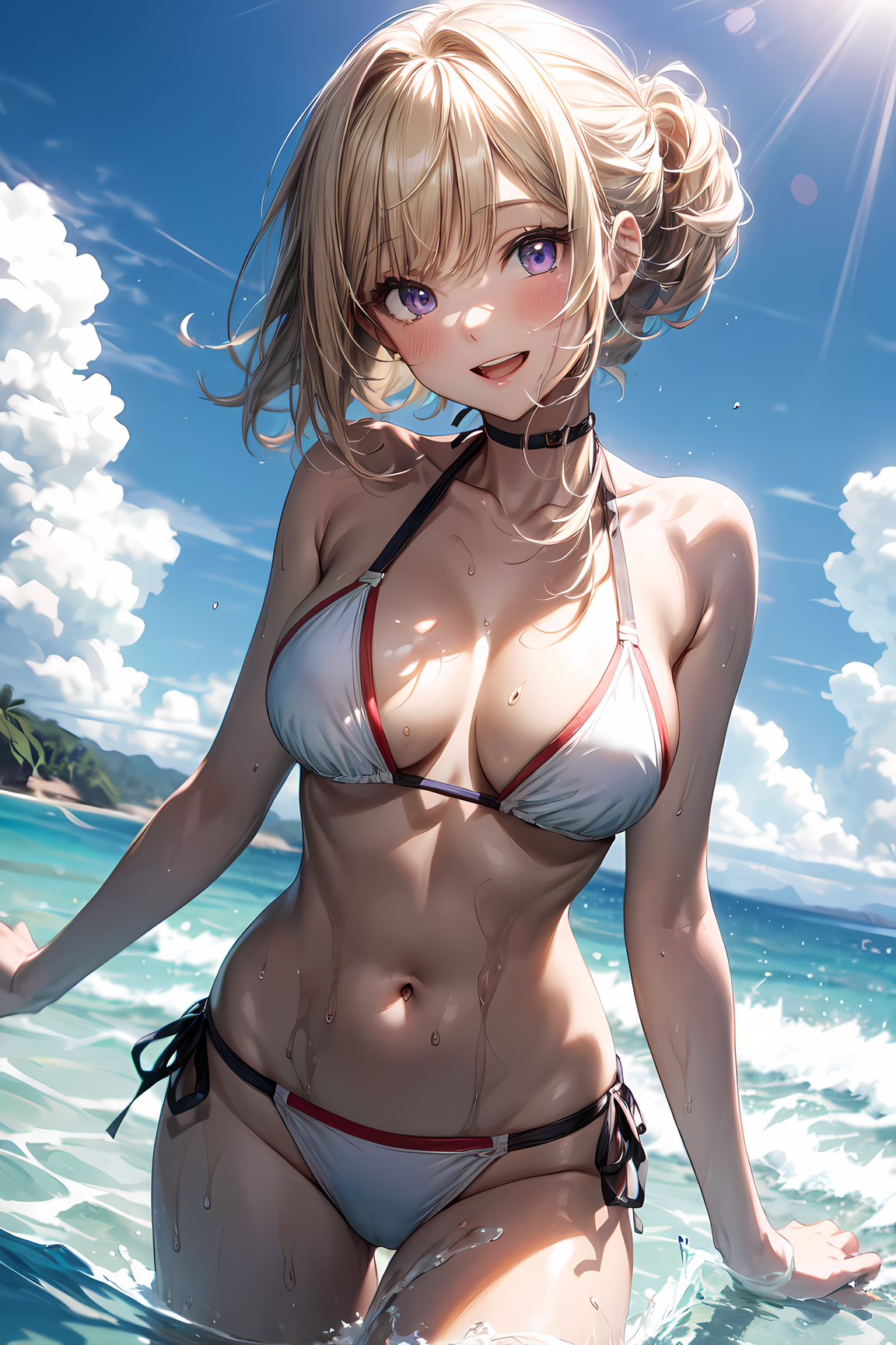 AI Art: blonde girl in bikini by @testkyu27 | PixAI