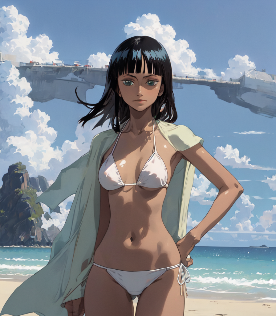 AI Art: Nico Robin Beach Bridge by @GHOSTY | PixAI