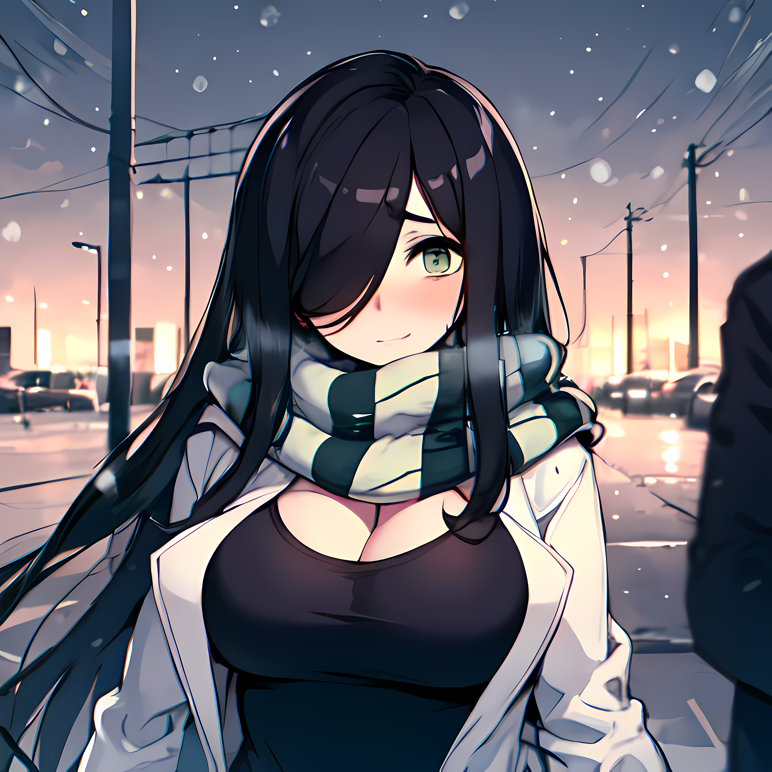 Female Anime Characters in Winter Wears by @artfinity007 Visit