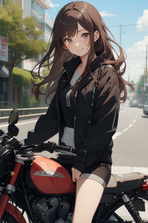 AI Art: moto girl by @yujuen