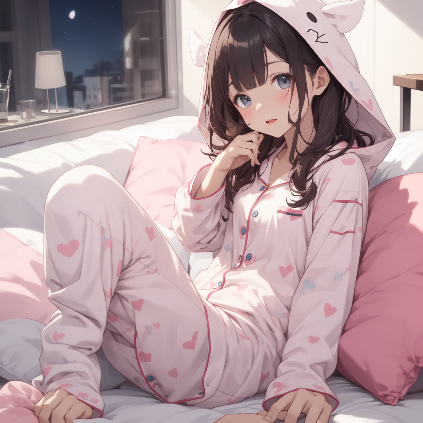 AI Art pajamas girl by Natsuki s Atelier PixAI