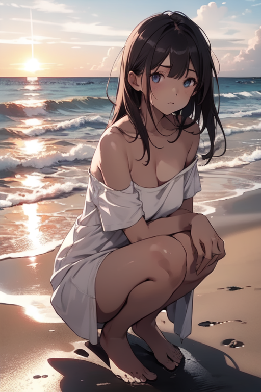 AI Art: Unpublished Beach Lily by @n00bArtiste