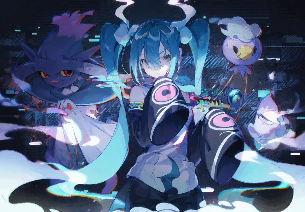 AIイラスト: 初音ミクとポケモン 作者 @FoX 589 | PixAI